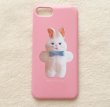 画像1: iPhone Case Usakich Bunny / pink x white   (1)