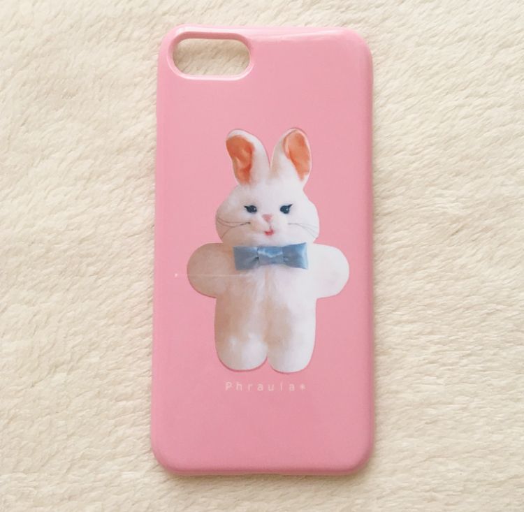 iPhone Case Usakich Bunny / pink x white  